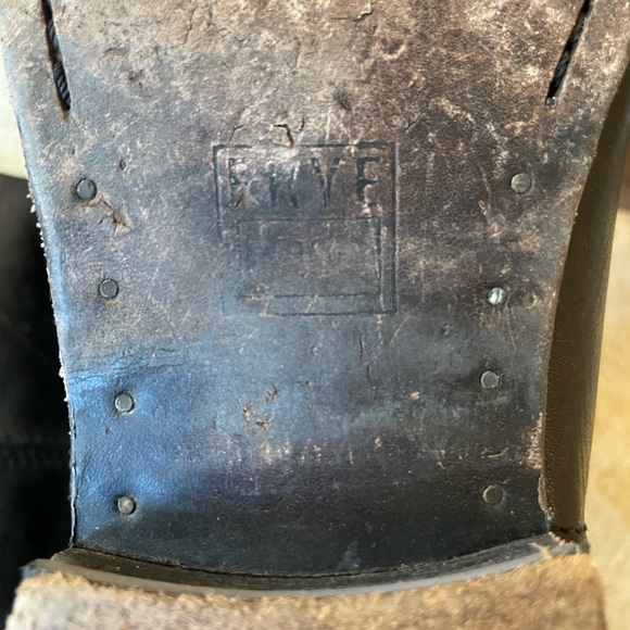 Frye #77167 Melissa Button Black Leather Women's High Riding Biker Boots - Picture 9 of 11